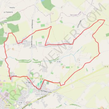 Itinéraire 1 - randonnée pédestre téléthon, distance, dénivelé, altitude, carte, profil, trace GPS
