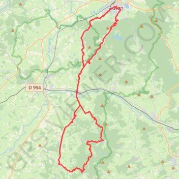 Itinéraire Uchon par Toulongeon et Porolle - Autun, distance, dénivelé, altitude, carte, profil, trace GPS