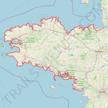 Itinéraire Sentier des douaniers, distance, dénivelé, altitude, carte, profil, trace GPS