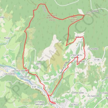Itinéraire Montagne de Rochefort, distance, dénivelé, altitude, carte, profil, trace GPS