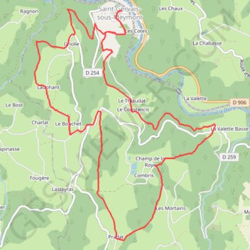Itinéraire D, distance, dénivelé, altitude, carte, profil, trace GPS