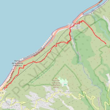 Itinéraire Ile Réunion-Le Chemin des Anglais, distance, dénivelé, altitude, carte, profil, trace GPS