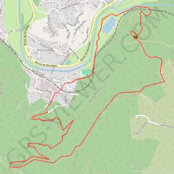 Itinéraire Sentier botanique du chateau de Montalet, distance, dénivelé, altitude, carte, profil, trace GPS