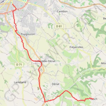 Itinéraire Au boulot !, distance, dénivelé, altitude, carte, profil, trace GPS