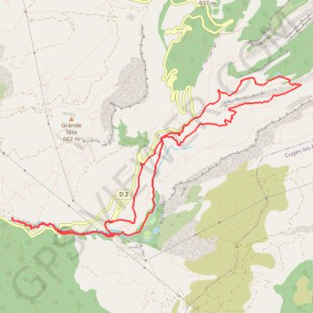 Itinéraire Vallée de Saint-Pons, la Glacière, distance, dénivelé, altitude, carte, profil, trace GPS