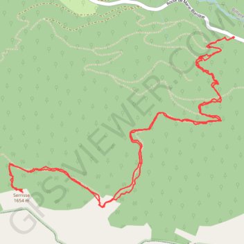 Itinéraire Pic de Serrisse, distance, dénivelé, altitude, carte, profil, trace GPS