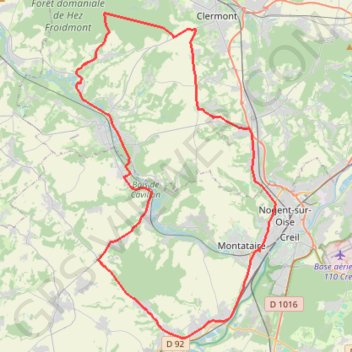 Itinéraire Randonnée des Forges - Montataire, distance, dénivelé, altitude, carte, profil, trace GPS