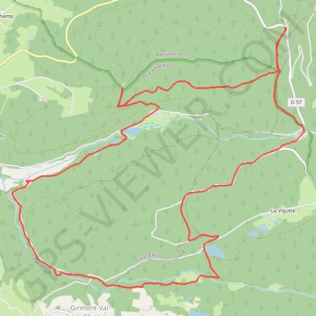 Itinéraire Val d'Ajol, distance, dénivelé, altitude, carte, profil, trace GPS