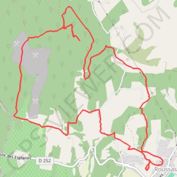 Itinéraire SUR LES HAUTEURS DE ROUSSAS, distance, dénivelé, altitude, carte, profil, trace GPS