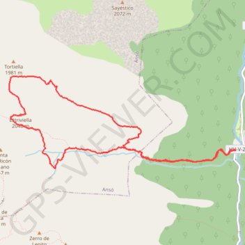 Itinéraire Pic d'Estribiella, distance, dénivelé, altitude, carte, profil, trace GPS