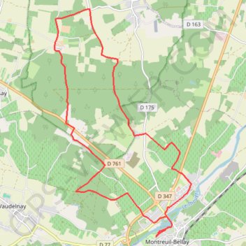 Itinéraire Forêt de Brossay, distance, dénivelé, altitude, carte, profil, trace GPS