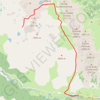 Itinéraire Névache (05), Lac blanc, Lac serpent, distance, dénivelé, altitude, carte, profil, trace GPS