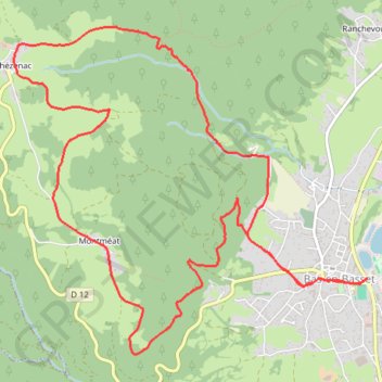 Itinéraire Rochebaron, distance, dénivelé, altitude, carte, profil, trace GPS