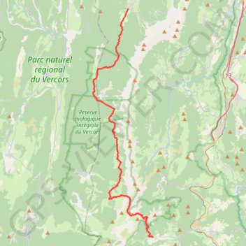 Itinéraire Traversée du Vercors, distance, dénivelé, altitude, carte, profil, trace GPS