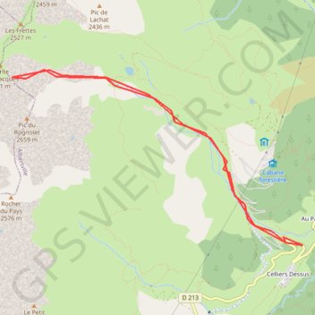 Itinéraire Col des Paris Saint Jacques, distance, dénivelé, altitude, carte, profil, trace GPS