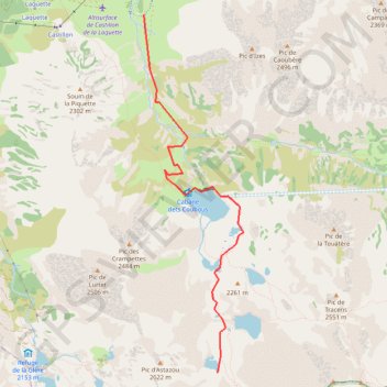 Itinéraire Pont de la Gaubie - Lac Estagnol, distance, dénivelé, altitude, carte, profil, trace GPS
