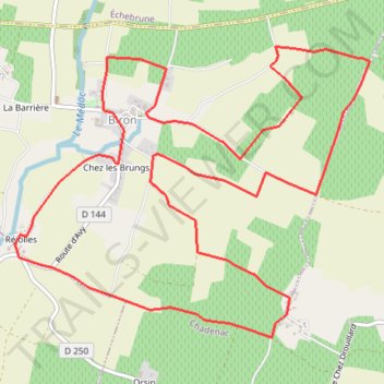 Itinéraire Circuit VTC N°15 - Biron, distance, dénivelé, altitude, carte, profil, trace GPS