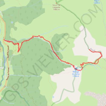 Itinéraire Soum Hourquette de Larry, distance, dénivelé, altitude, carte, profil, trace GPS