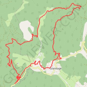 Itinéraire Glandage (Drôme), distance, dénivelé, altitude, carte, profil, trace GPS