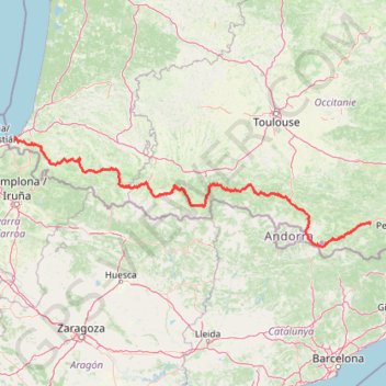Itinéraire Trans Pyrénées moto, distance, dénivelé, altitude, carte, profil, trace GPS