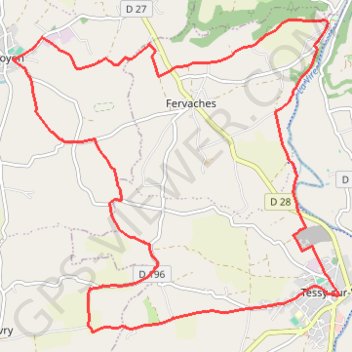 Itinéraire Circuit de Tessy-sur-Vire, distance, dénivelé, altitude, carte, profil, trace GPS