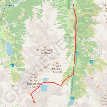 Itinéraire Pic d'Estibe Aute, distance, dénivelé, altitude, carte, profil, trace GPS
