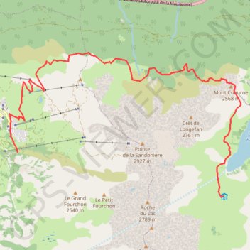 Itinéraire Valmeinier - Refuge des Marches Variante, distance, dénivelé, altitude, carte, profil, trace GPS