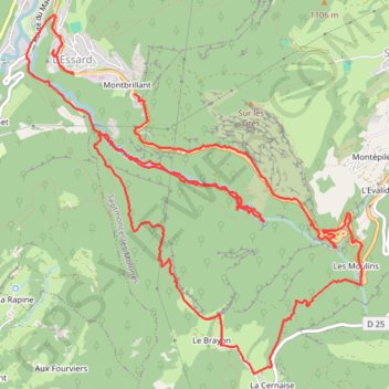 Itinéraire Cascades du Flumen, distance, dénivelé, altitude, carte, profil, trace GPS