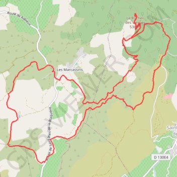 Itinéraire Canyon du Diable et Rochers des 2 Vierges, distance, dénivelé, altitude, carte, profil, trace GPS