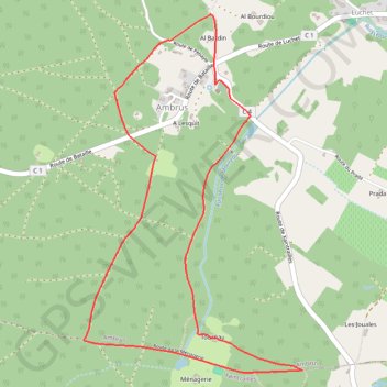 Itinéraire Découverte de la forêt - Ambrus, distance, dénivelé, altitude, carte, profil, trace GPS