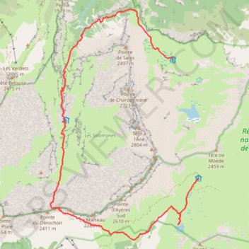 Itinéraire Tour du Buet et des Fiz Jour 4, distance, dénivelé, altitude, carte, profil, trace GPS