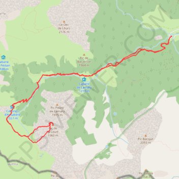 Itinéraire Pic de La Leurt, distance, dénivelé, altitude, carte, profil, trace GPS
