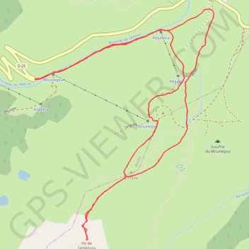 Itinéraire Pic de Tarbezou, distance, dénivelé, altitude, carte, profil, trace GPS