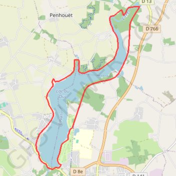 Itinéraire Le tour du lac au Duc - Ploërmel, distance, dénivelé, altitude, carte, profil, trace GPS