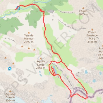 Itinéraire Mary-Marinet, distance, dénivelé, altitude, carte, profil, trace GPS