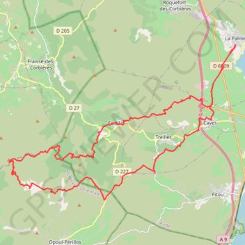 Itinéraire Montoulier, distance, dénivelé, altitude, carte, profil, trace GPS