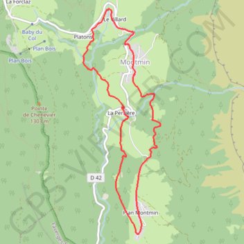 Itinéraire Abbaye Notre-Dame de Sept-Fontaines à Montmin, distance, dénivelé, altitude, carte, profil, trace GPS
