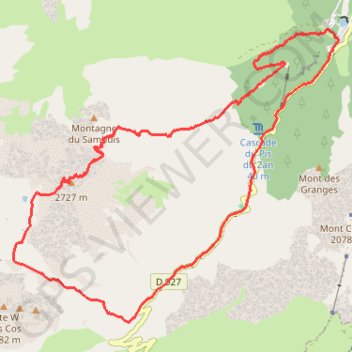 Itinéraire Cime du Sambuis, distance, dénivelé, altitude, carte, profil, trace GPS