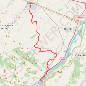 Itinéraire tappa-19-da-fidenza-fornovo, distance, dénivelé, altitude, carte, profil, trace GPS