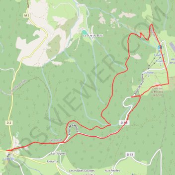 Itinéraire Perdrix-Jasserie-Chaubouret-raquettes, distance, dénivelé, altitude, carte, profil, trace GPS