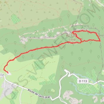Itinéraire Pic de Saint-Loup - Crête Est, distance, dénivelé, altitude, carte, profil, trace GPS