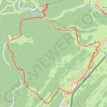 Itinéraire traceraq, distance, dénivelé, altitude, carte, profil, trace GPS