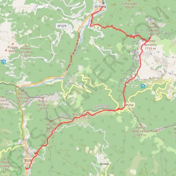 Itinéraire Via Alpina - Col de tende Saorge - J4 - Ormea - Colle di Nava, distance, dénivelé, altitude, carte, profil, trace GPS