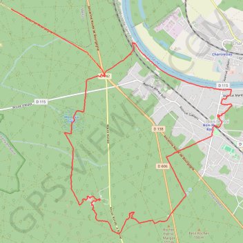 Itinéraire Boucle en forêt de Fontainebleau, distance, dénivelé, altitude, carte, profil, trace GPS