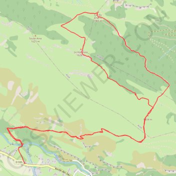 Itinéraire Trekking_2022-12-03T08_45_48, distance, dénivelé, altitude, carte, profil, trace GPS