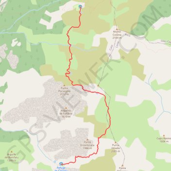 Itinéraire GR20 Carozzu-Ortu di u Piobbu, distance, dénivelé, altitude, carte, profil, trace GPS