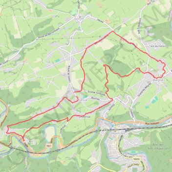 Itinéraire Marche Pepinster, distance, dénivelé, altitude, carte, profil, trace GPS