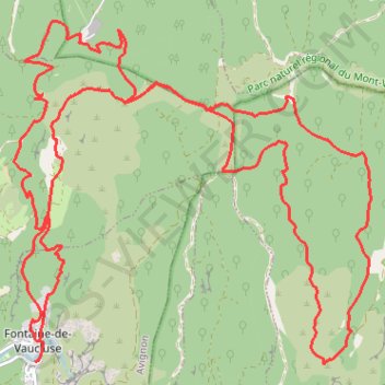 Itinéraire La Fontaine de Vaucluse (Vaucluse), distance, dénivelé, altitude, carte, profil, trace GPS