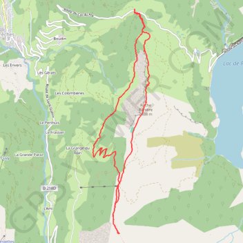 Itinéraire Le Planay-Arêches - La Roche Parstire, distance, dénivelé, altitude, carte, profil, trace GPS