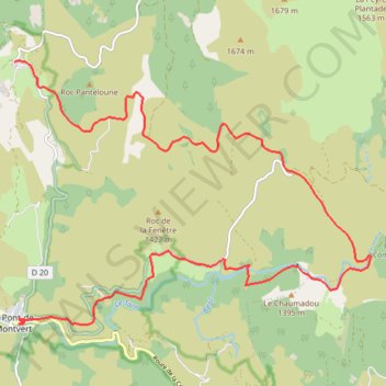Itinéraire Hautes Terres PNC J4 -Pont-de-Montvert-Finniels-2021, distance, dénivelé, altitude, carte, profil, trace GPS